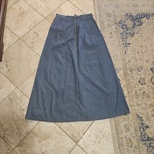 L.L Bean Maxi Denim Skirt Size 6